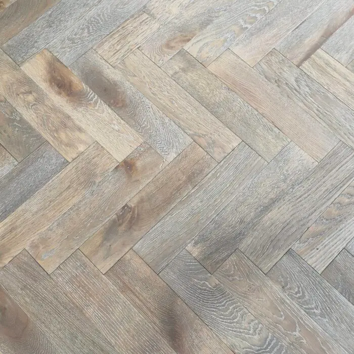 FMYTD Engineered Herringbone, Grey Hard Wax Oiled