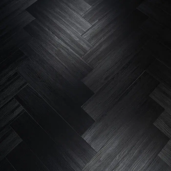 FMYTD SPC Herringbone (with 1mm built-in underlay), Jet Black